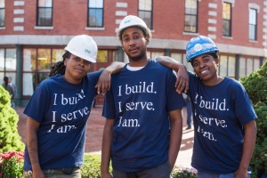 YouthBuild participants Shayna Hancok, Gerald Daclair and Jonell Wynter are part of the apprenticeship program at Cruz Companies.